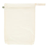 Little Lamb Hanging Nappy Pail XL im Design Cream (Cremeweiß), von vorn mit Reißverschluss und Schlaufe