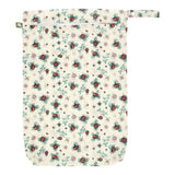 Little Lamb Hanging Nappy Pail XL im Design Ladybug Lullaby mit Marienkäfern auf Creme, von vorn mit Reißverschluss und Schlaufe