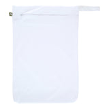Little Lamb Hanging Nappy Pail XL im Design White (Weiß), von vorn mit Reißverschluss und Schlaufe