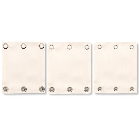 Milchmädchen Bodyverlängerung (Bodyerweiterung) 3er-Set in 3 Druckknopfgrößen im Design Natur