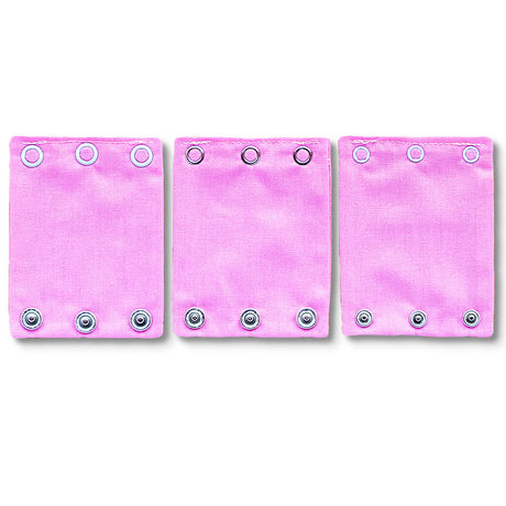 Milchmädchen Bodyverlängerung (Bodyerweiterung) 3er-Set in 3 Druckknopfgrößen im Design Pink