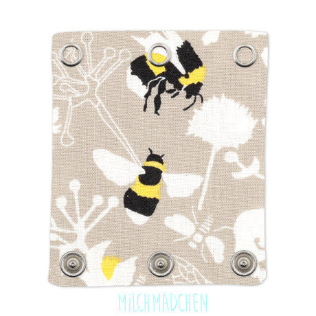 Milchmädchen Bodyverlängerung (Bodyerweiterung) einzeln im Design Bienen – Größe 2 (Druckknopf Ø 9,1 mm)