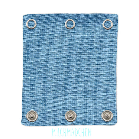 Milchmädchen Bodyverlängerung (Bodyerweiterung) einzeln im Design Blau – Größe 2 (Druckknopf Ø 9,1 mm)