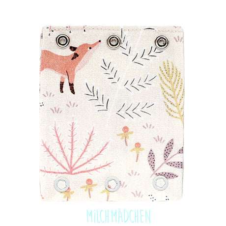 Milchmädchen Bodyverlängerung (Bodyerweiterung) einzeln im Design Fuchs Beige – Größe 1 (Druckknopf Ø 7,7 mm)