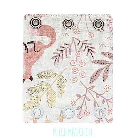 Milchmädchen Bodyverlängerung (Bodyerweiterung) einzeln im Design Fuchs Beige – Größe 3 (Druckknopf Ø 9,7 mm)