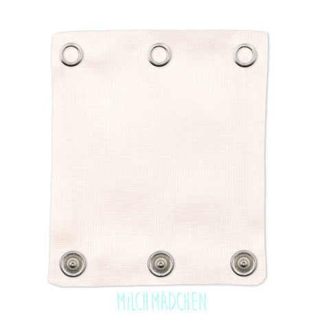 Milchmädchen Bodyverlängerung (Bodyerweiterung) einzeln im Design Natur – Größe 2 (Druckknopf Ø 9,1 mm)