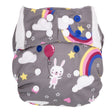 Mommy Mouse Pocketwindel One Size (4–16 kg) im Design Cloudlet von vorn, mit Druckknöpfen