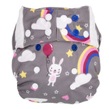 Mommy Mouse Pocketwindel One Size (4–16 kg) im Design Cloudlet von vorn, mit Druckknöpfen