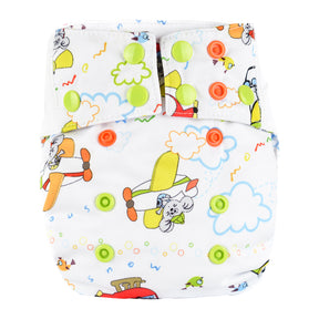 Mommy Mouse Pocketwindel One Size (4–16 kg) im Design Fly von vorn, mit Druckknöpfen