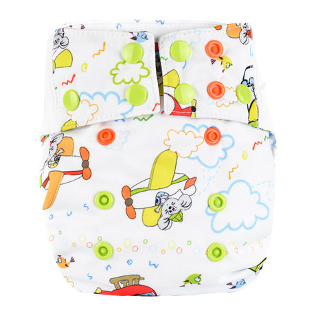 Mommy Mouse Pocketwindel One Size (4–16 kg) im Design Fly von vorn, mit Druckknöpfen