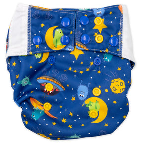 Mommy Mouse Pocketwindel One Size (4–16 kg) im Design Monster von vorn, mit Druckknöpfen