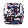 Mommy Mouse Pocketwindel One Size (4–16 kg) im Design Pablo von vorn, mit Druckknöpfen