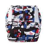Mommy Mouse Pocketwindel One Size (4–16 kg) im Design Pablo von vorn, mit Druckknöpfen
