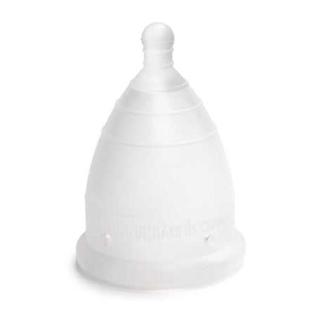 MonthlyCup Mini Menstruationstasse 15 ml in Klar, medizinisches Silikon, Ansicht von vorn