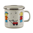 Münder Email - Kinderbecher ca. 0,22 L - Retro-Design, Motiv "Mädchen"