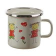 Münder Email - Kinderbecher ca. 0,22 L - Retro-Design, Motiv "Mädchen"