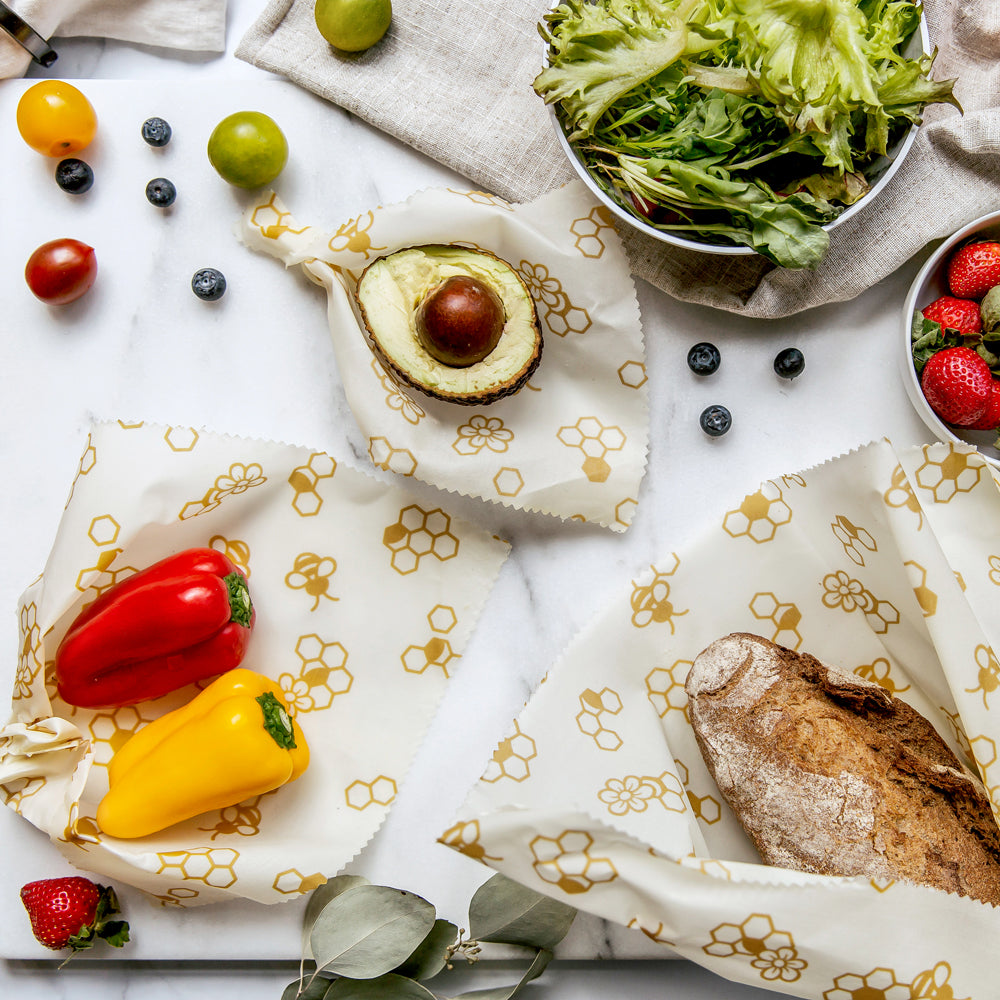 Nuts - ökologische Frischhaltefolie (100% Bienenwachs) - 3 Stück