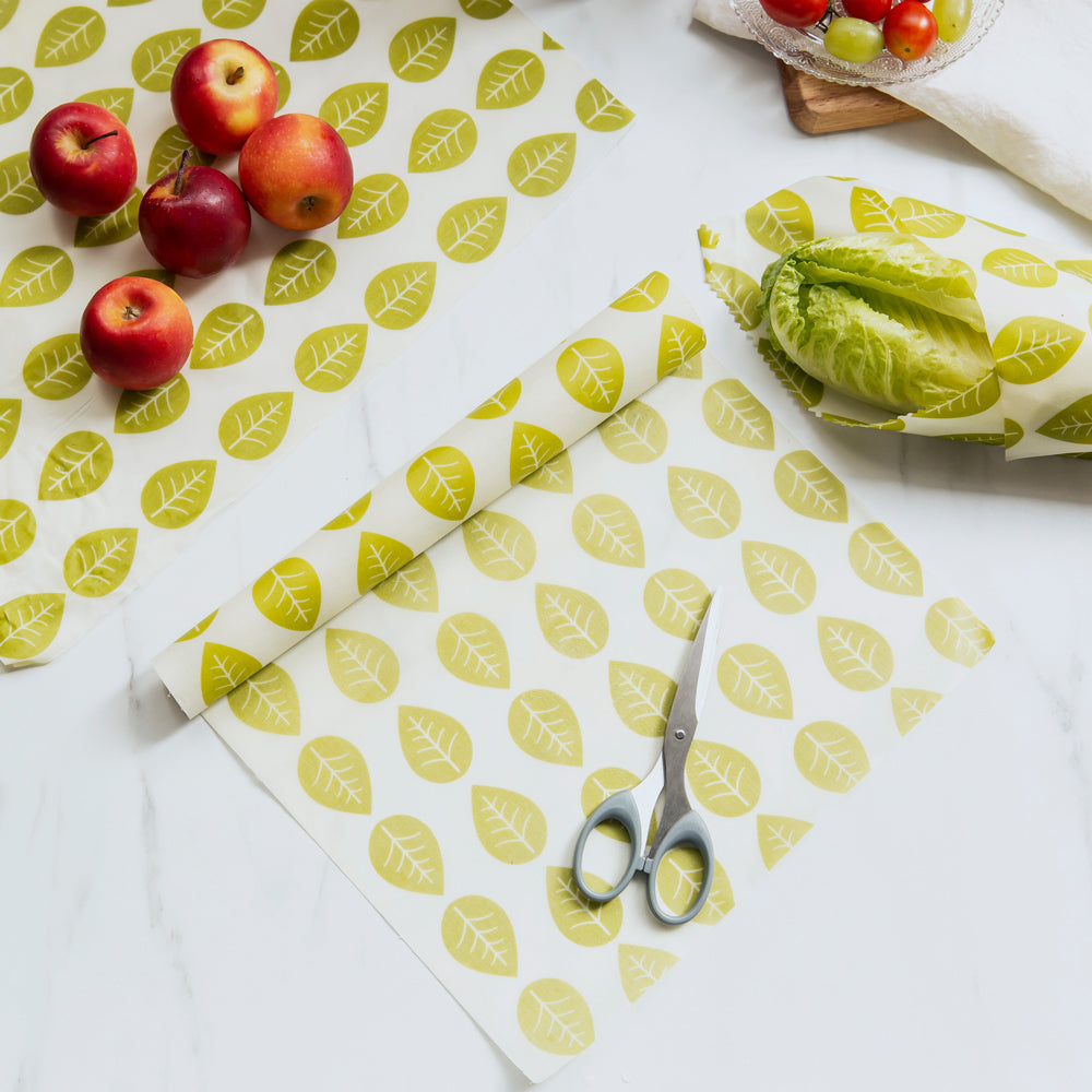 Nuts - wiederverwendbare Soja-Wachstücher (Vegan Wraps) - Grüne Blätter