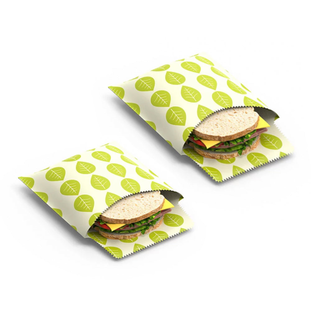 Nuts - wiederverwendbare Soja-Wachstücher (Vegan Wraps) - Grüne Blätter