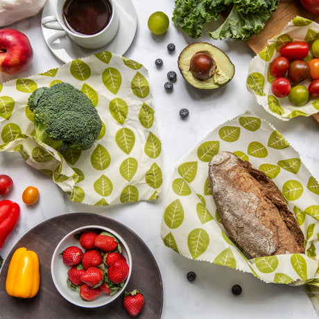 Nuts - wiederverwendbare Soja-Wachstücher (Vegan Wraps) - Grüne Blätter