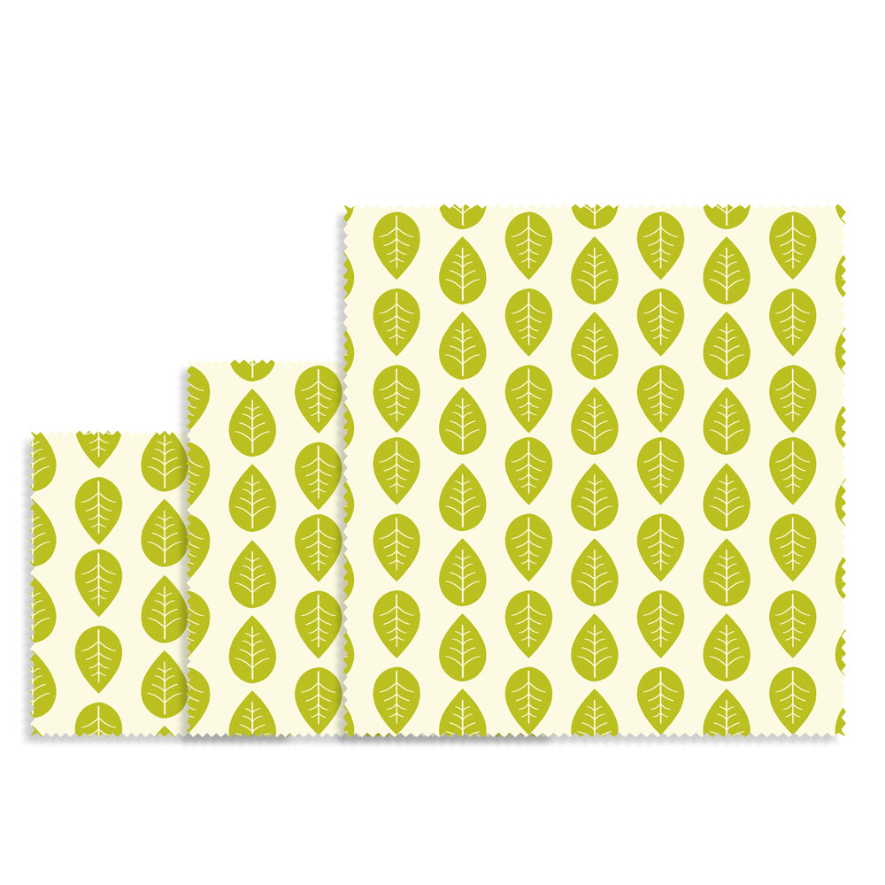 Nuts - wiederverwendbare Soja-Wachstücher (Vegan Wraps) - Grüne Blätter