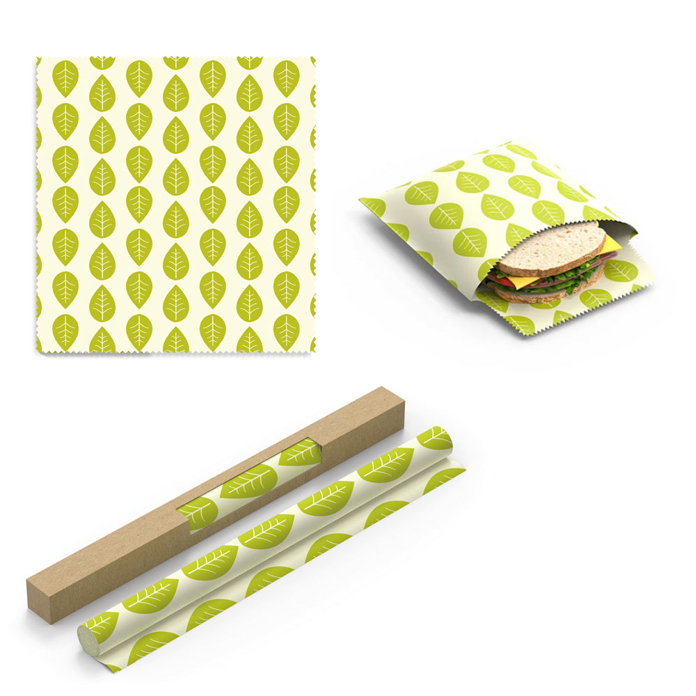 Nuts - wiederverwendbare Soja-Wachstücher (Vegan Wraps) - Grüne Blätter