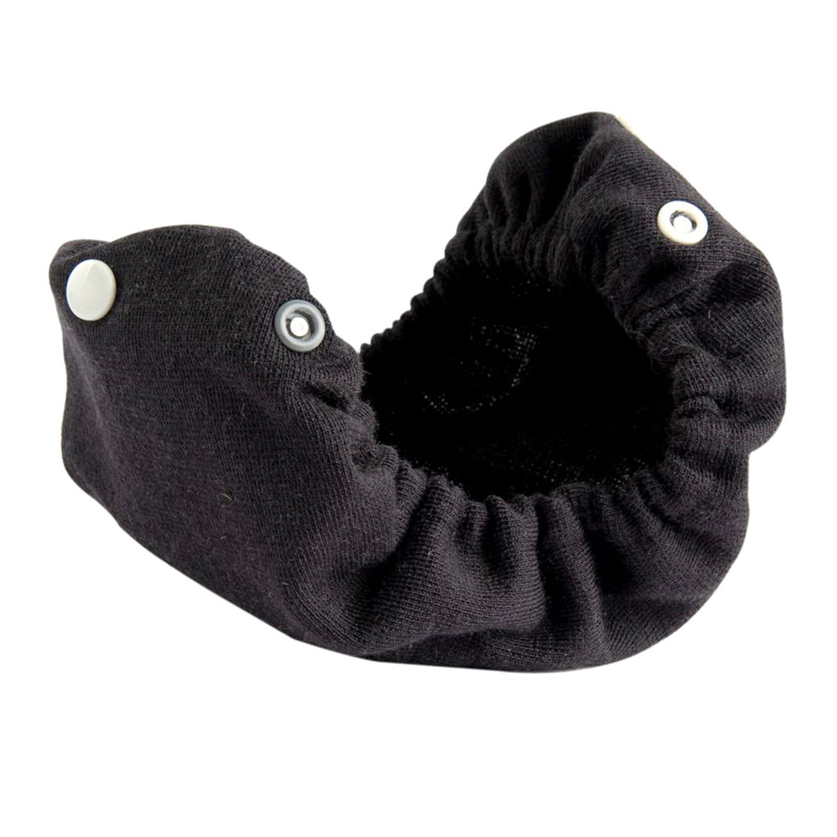 Popolini EasyFree Pouch aus gewalkter Merinowolle in Anthrazit mit Druckknöpfen