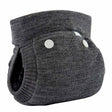 Popolini EasyFree Wool Hybridwindel aus Wollwalk in Anthrazit Mélange mit Druckknöpfen