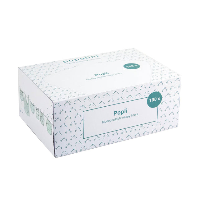 Popolini Popli Windelvlies in der Spenderbox mit 100 Blatt
