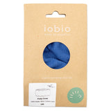 Verpackung des Popolini Töpfchenbezugs aus Wolle in Mittelblau, Kraftpapier-Beutel mit Sichtfenster