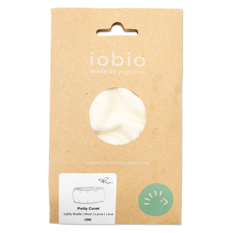 Verpackung des Popolini Töpfchenbezugs aus Wolle in Natur, Kraftpapier-Beutel mit Sichtfenster