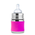 Pura Kiki Edelstahl-Trinkflasche 150 ml mit Weithalssauger – im Design Pink
