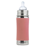 Pura Kiki Edelstahl-Trinkflasche 325 ml mit Weithalssauger – im Design Rosé