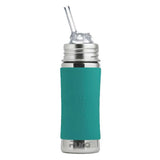 Pura Kiki KIDDO isolierte Edelstahl-Trinkflasche 260 ml mit Strohhalm-Aufsatz – im Design Mint
