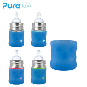 Pura Kiki Silikon-Schutzhülle für 150-ml-Flaschen – im Design Blau