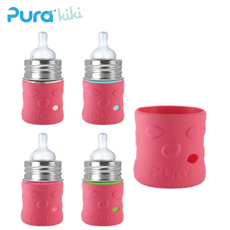 Pura Kiki Silikon-Schutzhülle für 150-ml-Flaschen – im Design Pink