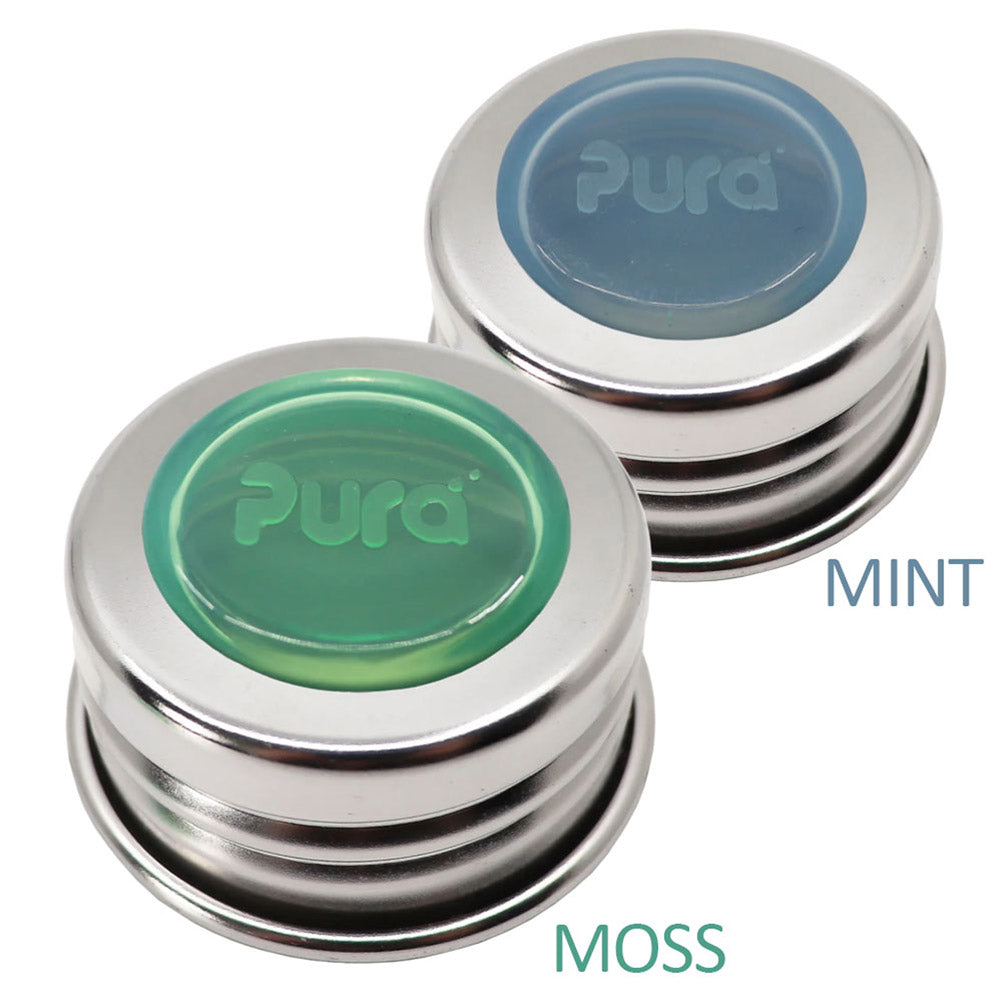 Pura Kiki Universaldeckel aus Silikon für Trinkflaschen – in Moss und Mint