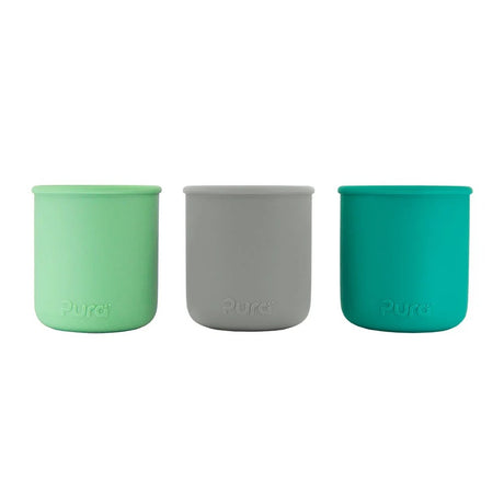Pura My-My Strohhalmbecher 150 ml aus Silikon – in Moos, Mint und Slate – Ansicht 2