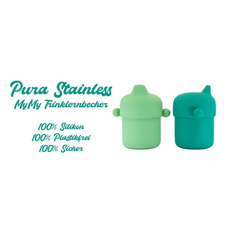 Pura My-My Trinklernbecher 150 ml aus Silikon – Grafik