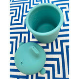 Pura My-My Trinklernbecher 150 ml aus Silikon – in Mint, geöffnet – Ansicht 2