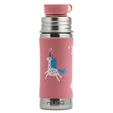 PuraSport Edelstahl-Trinkflasche 325 ml mit BigMouth-Sportaufsatz – im Design Unicorn Rose