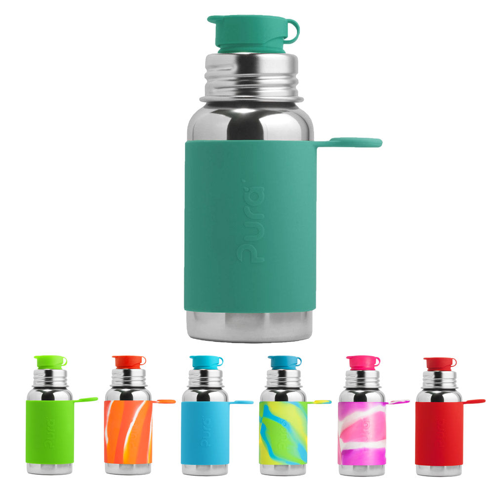 PuraSport Edelstahl-Sportflasche 500 ml mit BigMouth-Aufsatz – in verschiedenen Farben (Übersicht)