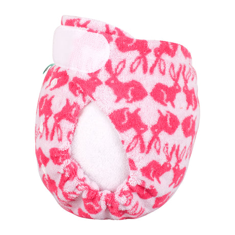 TotsBots Bamboozle Stretch Höschenwindel Newborn (2–8 kg) aus Bambusviskose im Design Bummy Wabbit, seitlich