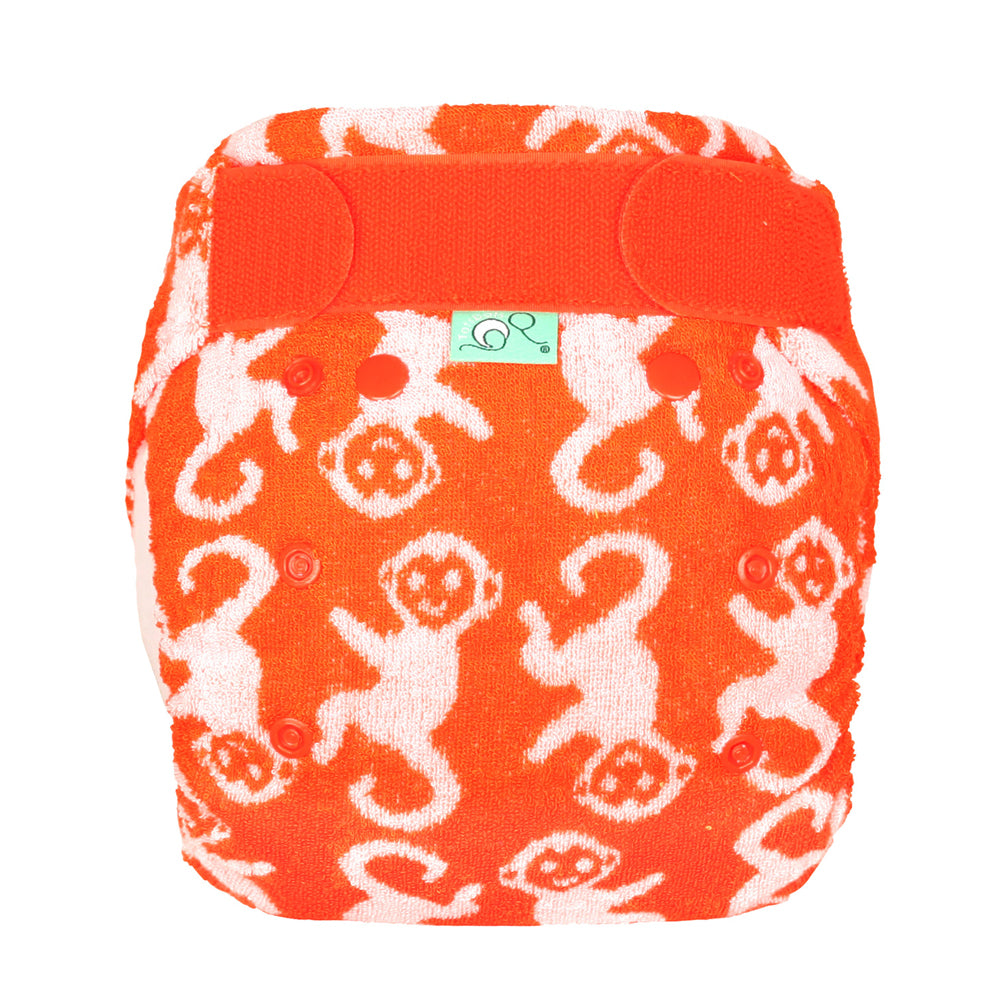 TotsBots Bamboozle Stretch Höschenwindel Newborn (2–8 kg) aus Bambusviskose im Design ChimPANTzee