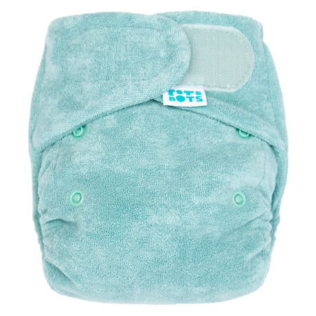 TotsBots Bamboozle Stretch Höschenwindel Newborn (2–8 kg) aus Bambusviskose im Design Moss (alter Klettverschluss)