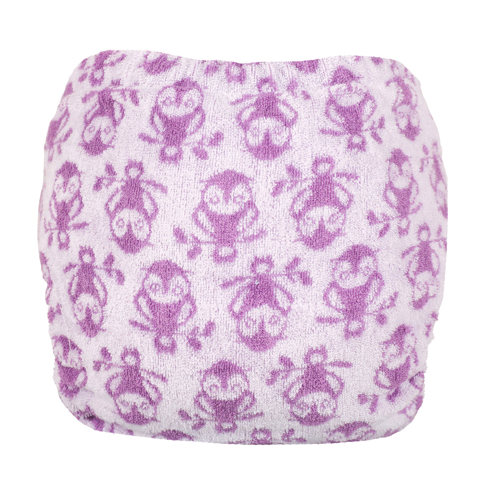 TotsBots Bamboozle Stretch Höschenwindel Newborn (2–8 kg) aus Bambusviskose im Design Owlbert, Rückseite