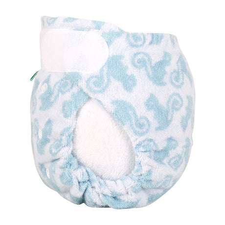 TotsBots Bamboozle Stretch Höschenwindel Newborn (2–8 kg) aus Bambusviskose im Design Squiddles, seitlich