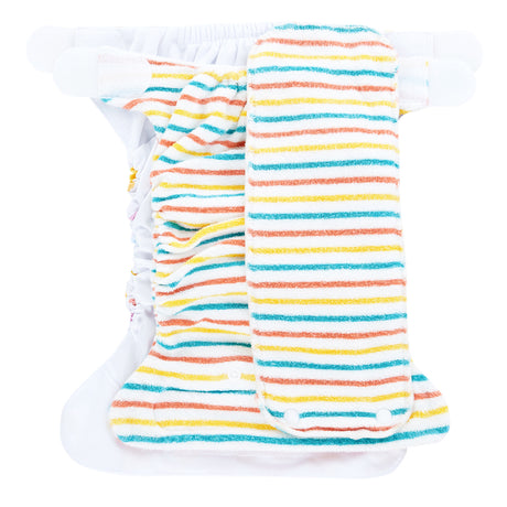 TotsBots Bamboozle Stretch Höschenwindel Newborn (2–8 kg) aus Bambusviskose im Design Stripee, Detailansicht