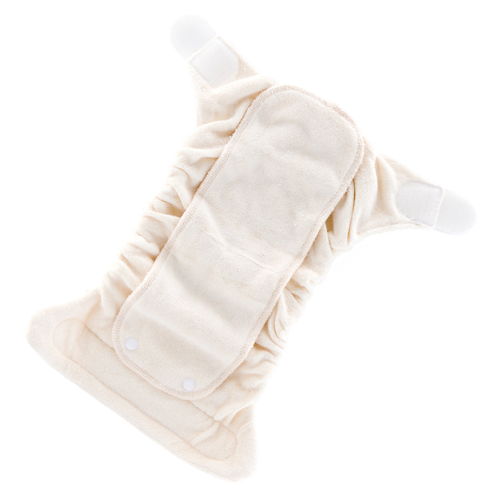 TotsBots Bamboozle Stretch Höschenwindel One Size (4–15 kg) aus Bambusviskose in Natur (ungefärbt), Innenseite