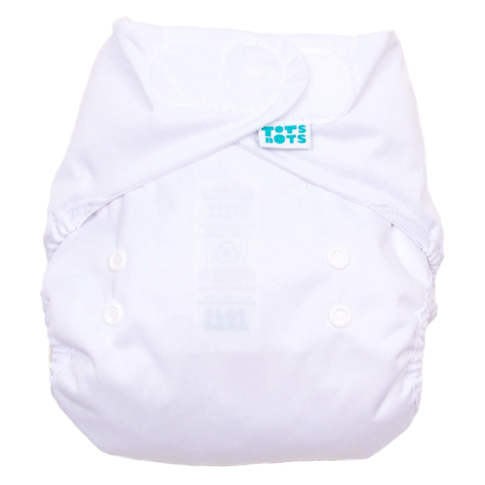 TotsBots Bamboozle Wrap (PeeNut) Überhose Newborn (2,5–8 kg) in Weiß
